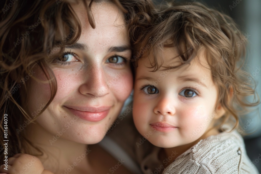 Happy Mother and her child created with Generative AI Happy Mother and her child created with Generative AI