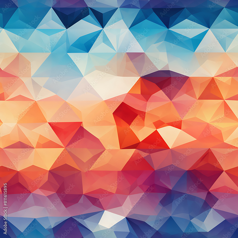 Fototapeta premium Geometric digital art seamless pattern, the design for apply a variety of graphic works