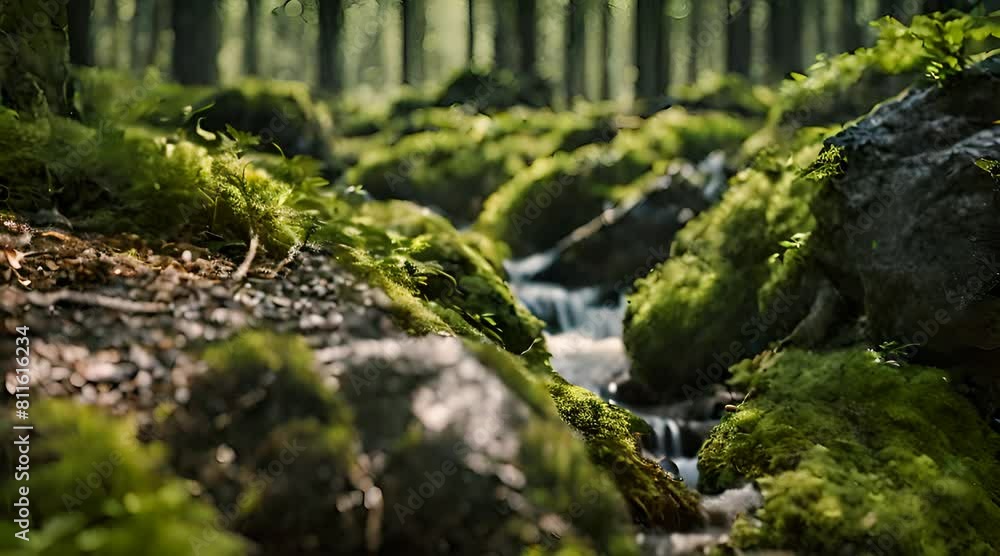 Wilderness landscape forest with pine trees Wilderness landscape forest with pine trees