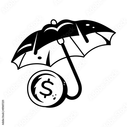 Check out doodle icon of safe investment 
