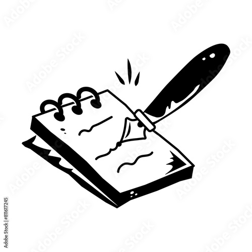 Check out glyph icon of writing 