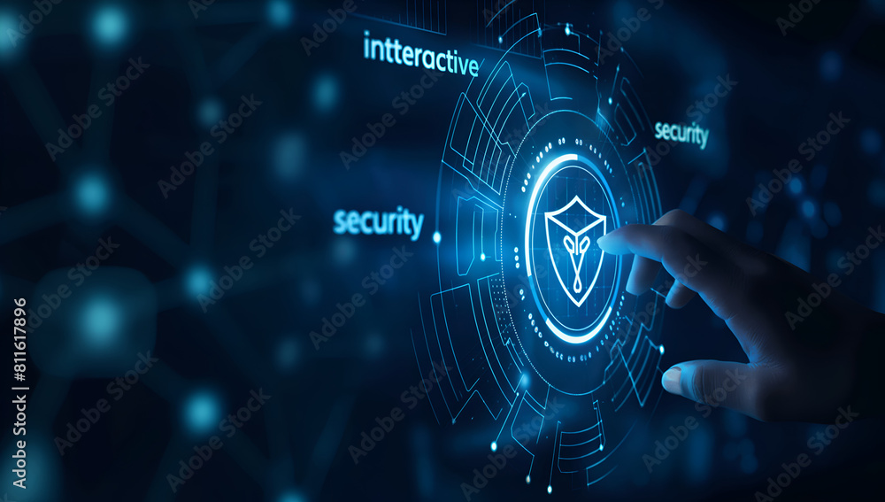 Obraz premium technology background with code