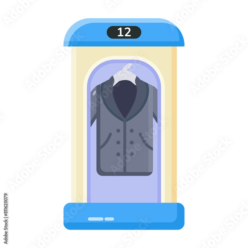 Modern flat icon of automatic steamer 