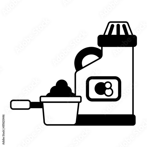 Premium glyph icon of powder detergent 