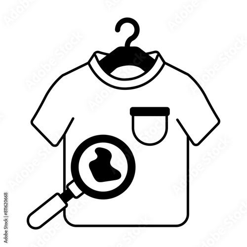 Trendy glyph style icon of shirt stains 