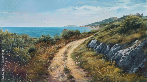 Path along the coast
