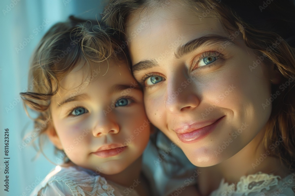 Happy Mother and her child created with Generative AI Happy Mother and her child created with Generative AI