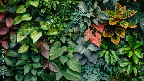 Plant Wall Made of Leaves and Shrubs