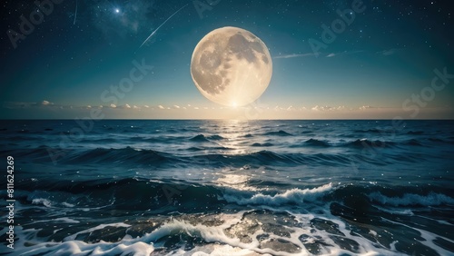 moon over the sea generative ai