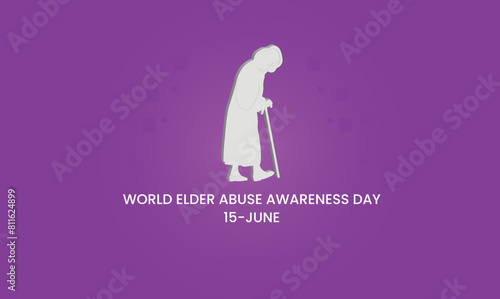 World Elder Abuse Awareness Day background or banner design template.