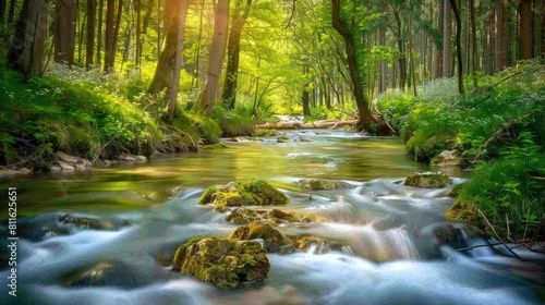 Forest stream during spring