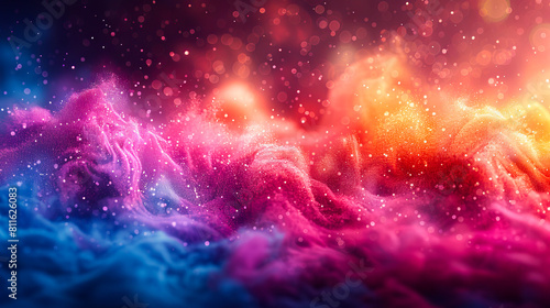 A colorful abstract background with a lot of powder.
