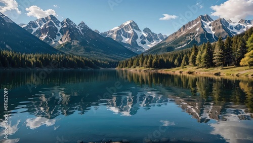 lake in the mountains generative ai © Mutiverse