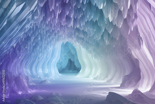 A luminous color gradient inspired by a crystal cave. photo