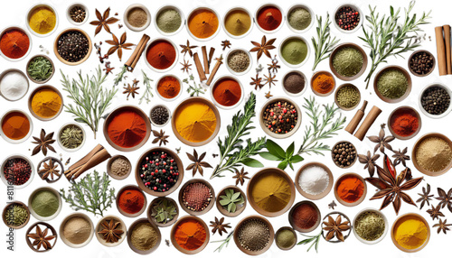 spices selection rbs spice herb background seasoning closeup kitchen green white high-coloured red aroma aphrodisiac favor copy space eatery aromatic different spoon receipe macro season seed group photo