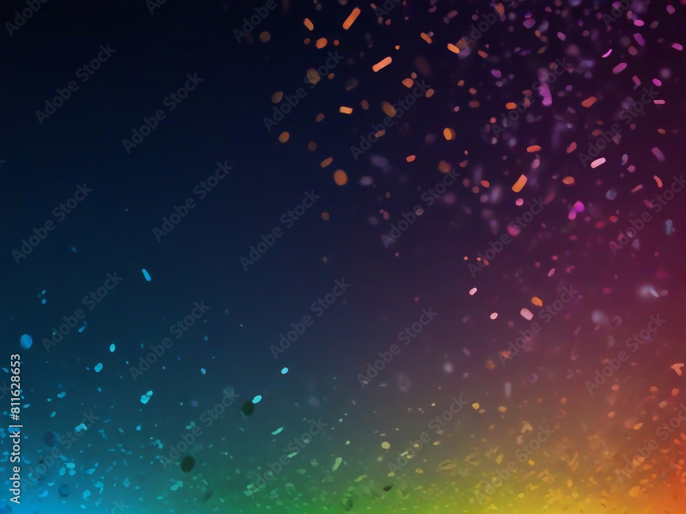 Naklejka premium vivid water, wet effects, confetti, and space a luminous background bursting with colorful brilliance ai generative