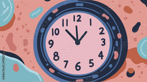 Thought-Provoking Illustration of a Clock in a Puddle of Water