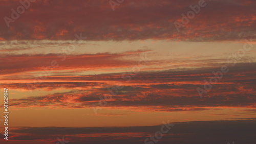 Fototapeta Naklejka Na Ścianę i Meble -  Evening sky at sunset in different shades. Beautiful romantic and colorful sky with brightly gradient color. Timelapse.