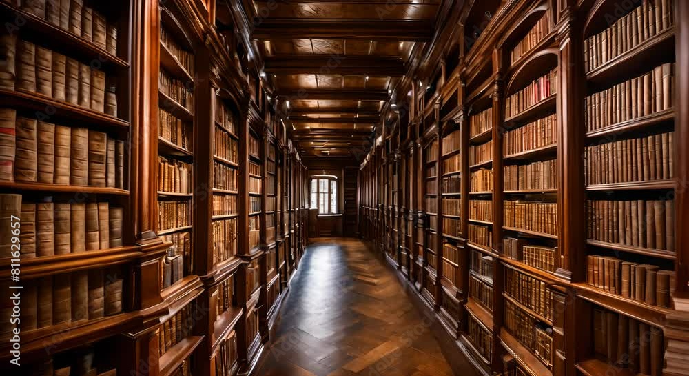 Interior of an old library. Interior of an old library.
