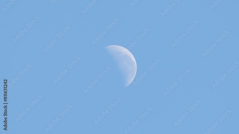 Half Moon Daytime Blue Clear Sky Australia, Victoria, Gippsland, Maffra Medium Shot Half Moon Daytime Blue Clear Sky Australia, Victoria, Gippsland, Maffra Medium Shot