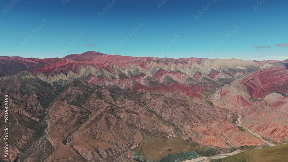 An open-air canvas known as El Hornocal, or Cerro de los 14 Colores, showcasing vibrant colors and stunning geological formations in the Quebrada de Humahuaca, Jujuy, Argentina. An open-air canvas known as El Hornocal, or Cerro de los 14 Colores, showcasing vibrant colors and stunning geological formations in the Quebrada de Humahuaca, Jujuy, Argentina.