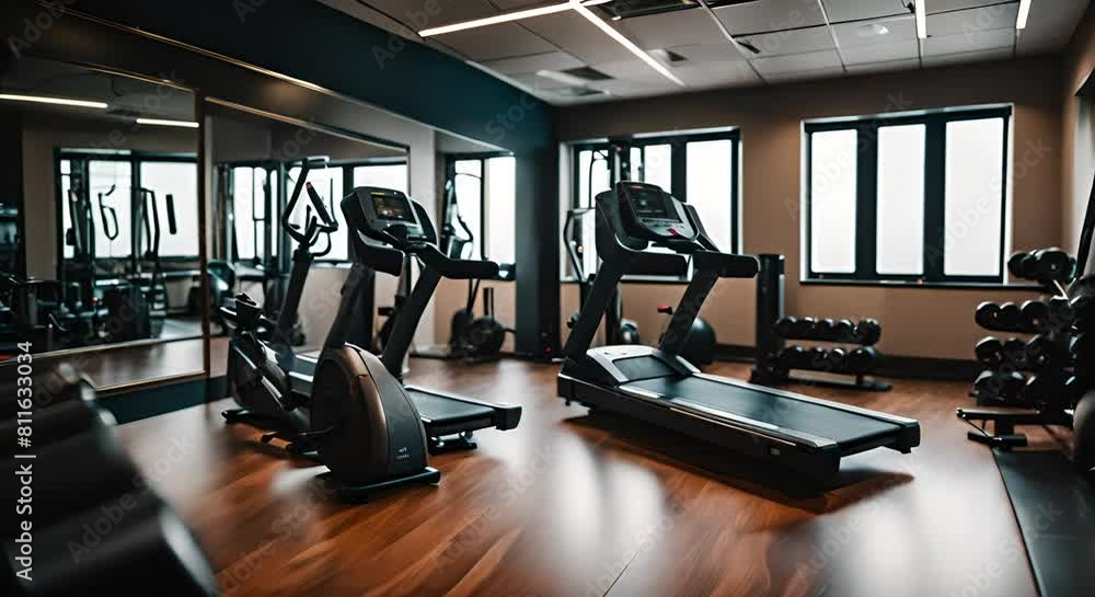 Sports machines in the gym. Sports machines in the gym.