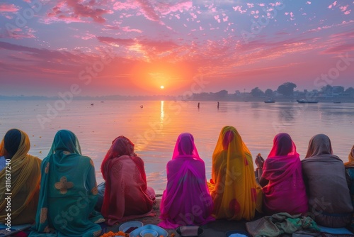 Indian women celebrating Chhath Puja festival © Yulia Furman