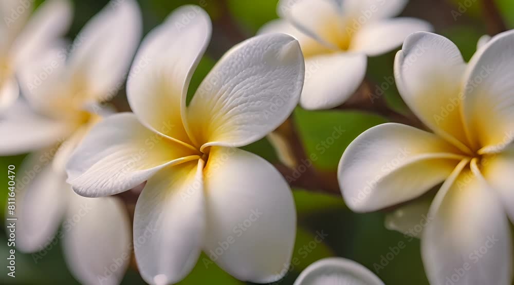 Bunch of White Plumeria in Full Bloom Bunch of White Plumeria in Full Bloom