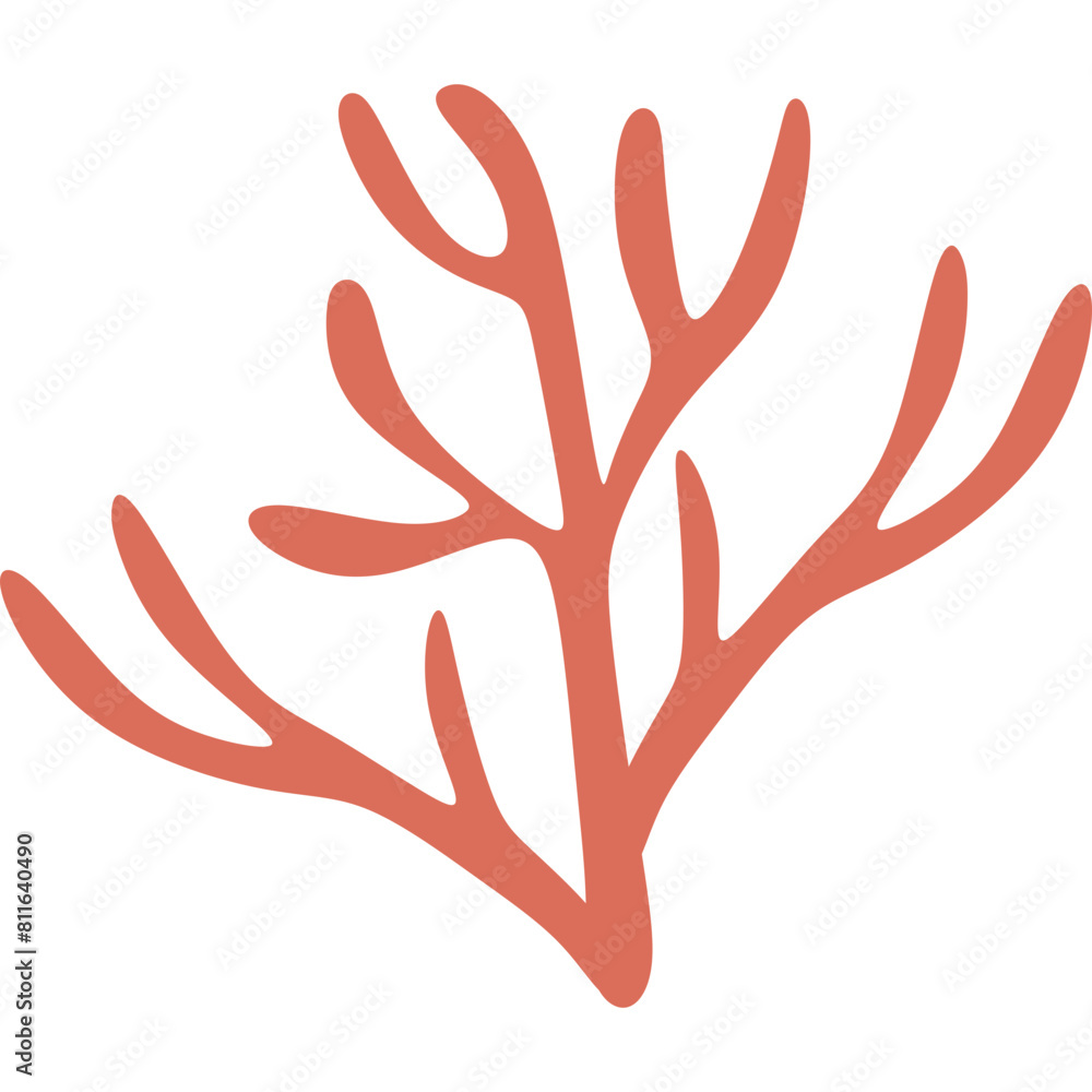 Flat Abstract Coral Flat Abstract Coral