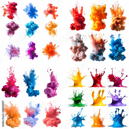 splatter spot stain splashing explosion ink rainbow spray smoke vibrant creativity watercolor paint