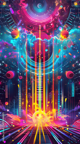Electrifying Poster Representing Lineup for an Upcoming Music Festival