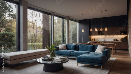 Contemporary Living Space  Modern Room with Expansive Window