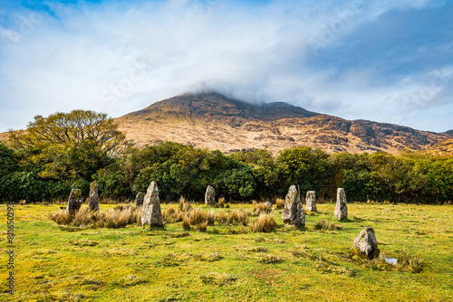 Standing Stone Circle in the Scottish Highlands