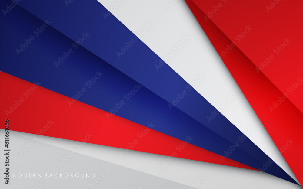 Fototapeta premium abstract blue and red with white color background