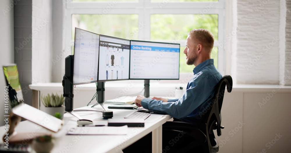 Online Shopping On Desktop Computer Online Shopping On Desktop Computer
