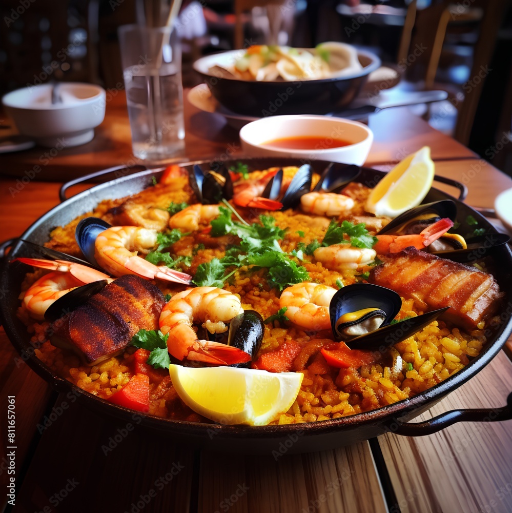 French bouillabaisse stew, full of Mediterranean seafood and tomatoes, cinematic food photography French bouillabaisse stew, full of Mediterranean seafood and tomatoes, cinematic food photography