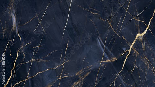 Black marble luxury, dark blue with gold streaks, full focus, website background, design template