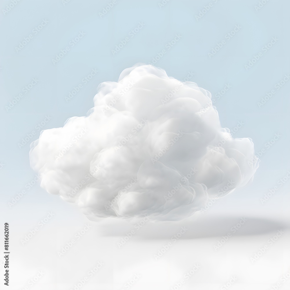 3d white soft clouds. Generative AI. 3d white soft clouds. Generative AI.