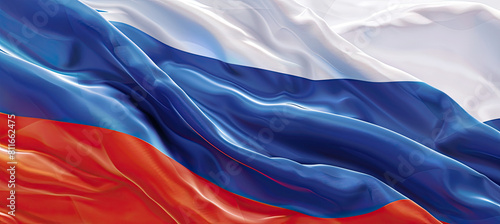 Flag of Russia waving in the breeze