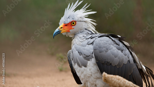 a grey bird with an orange beak and a crest of feathers