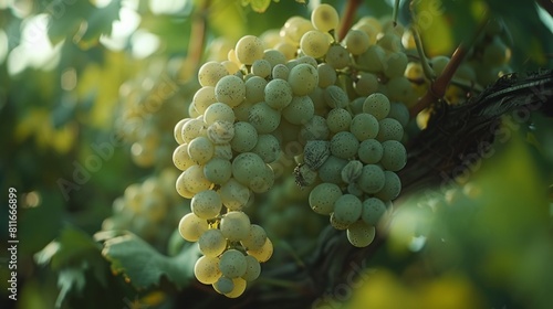 White grapes on the vine.