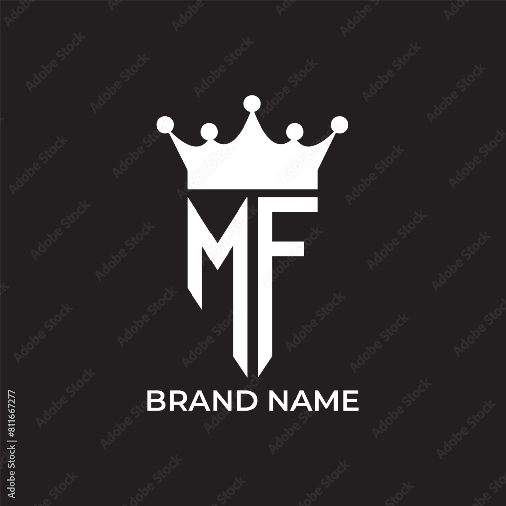 MF alphabet and crown logo for company MF alphabet and crown logo for company