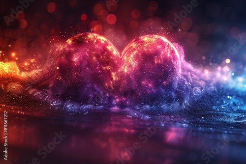 abstract background in colors and patterns for World Heart Rhythm Week  photo