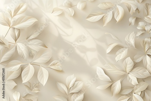 Minimalist Art The Delicate Interplay of Light and Shadow Enhancing Cream Background