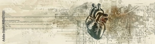 A presentation on the future of heart cardiology healthcare, featuring infographics that highlight diagnosis vitals and biometric data for clinical decisionmaking photo
