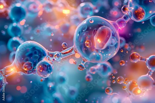 A close up of bubbles and water.