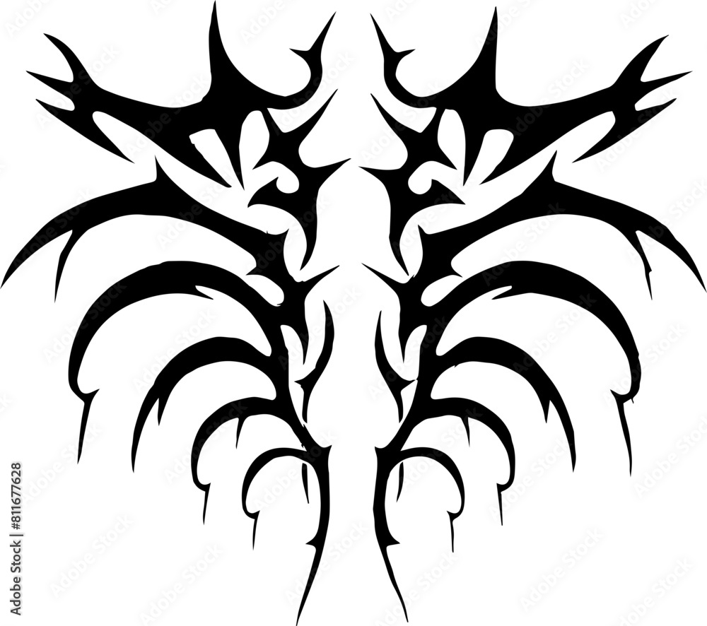 Unique Tribal Vector Shape - Gothic Y2K Sharp Element for Graphic Design and Artistic Project
Unique Tribal Vector Shape - Gothic Y2K Sharp Element for Graphic Design and Artistic Project