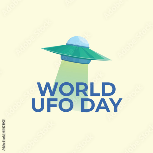 vector graphic of World UFO Day ideal for World UFO Day celebration.