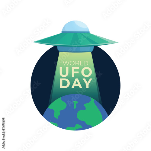 vector graphic of World UFO Day ideal for World UFO Day celebration.