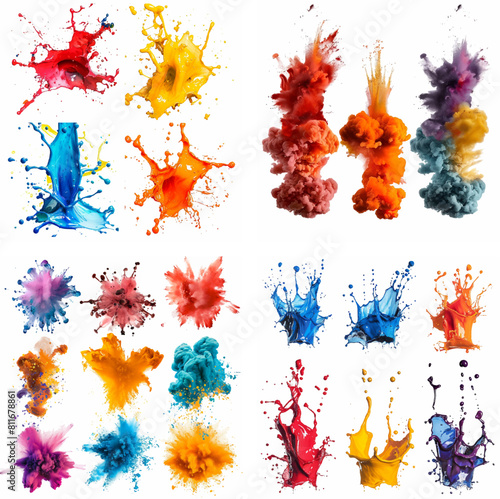 splatter spot stain splashing explosion ink rainbow spray smoke vibrant creativity watercolor paint